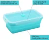 Thermoses 4 PCS Silikon Collapsible Food Storage Containrar med lock Lunch Box Bento BPA GRATIS FÖR KICKEN PRAFTRI 230721