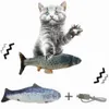 Forniture per gatti Scodinzolante Catnip Giocattolo Pesce danzante Pesci floscio in movimento Gatti Compagno di giochi Ricarica USB Simulazione Giocattoli elettronici per animali domestici198p