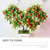 Fleurs décoratives décorations bureau fraise arbre simulé fruit bonsaï artificiel faux
