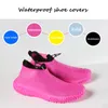 Rain Boots Waterproof Shoe Cover Silicone Material Unisex Shoes Protectors för inomhus utomhus regniga dagar återanvändbar 230721