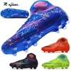 Bottes de pluie Hommes Ruban Noir Haute Cheville AGFG Semelle Extérieure Crampons Football Chaussures Football Taquet Formation 230721