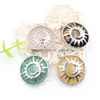 Charms 100ps Natural Stone Metal Sun Moon Form