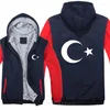 Sweats à capuche masculins Sweatshirts Pullover Man manteau drapeau turc hiver