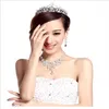 Engagement Women Jewelry Set Noble Shiny Crown Tiara Necklace Earrings Wedding Bridal Jewelry Custome Decoration Accessor299Z