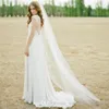 Ny ankomst 2017 Tulle Bridal Veils With Comb One-Layer Cut Edge 3 meter lång katedralslöja Simple High Quality309U