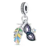 Charms 925 Sterling Sier Pandora Heart-Shaped Lucky Symbol Suspension Simples High-End Jóias Acessórios Atacado Pulseira Drop Dhiy4