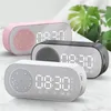 Desk Table Clocks Led Mirror Digital Alarm Clock Speaker Wireless For Home Office Big Time Display 230721