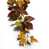 Dekoracyjne kwiaty symulowane guma jesienna winorośl Creeper miękki halloween fałszywy kwiat