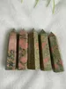 7-11cm Natural Crystal Wand Unakite Stone Quartz Point Plating Gemstone Tower Mineral Specimen Healing