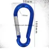 large 10cm Carabiners hook Safety metal hiking camping Buckle tool Aluminum Alloy D Shape hang hooks Multifunction Climbing Carabiners hook