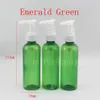 100 ml x 50 leere transparente braune weiße blaue smaragdgrüne Plastikkosmetiklotion-Creme-Pumpflasche-Reisebehälter-Spender230t
