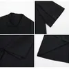 Polos femminile 2023 Fashion Spring/Summer Retro Collar Black Shirt Short Short Top Top Sti