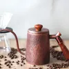 Ferramentas 650ml chaleira de cobre artesanal cobre puro café chá pote água longo gooseneck bico chaleira mão gotejamento