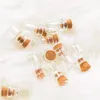 0 5ML 10X18X5MM Small Mini Clear Glass Cork Vials with Wood Stoppers Message Weddings Wish Jewelry Party Favors Bottle Tube272q