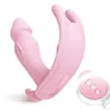 Giocattolo vibratore dildo indossabile per donne Orgasmo Masturbatore Punto G Clitoride Stimolare Mutandine telecomandate senza fili Adulto Q06022223