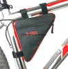 Vattentät triangelcykelväskor Cykelcyklar Front Tube Fram Bag Mountain Bike Pouch Holder Saddle Panniers Telefonverktygspaket