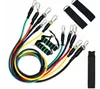 11 Piece set Resistance Bands rubber fitness chest expander yoga workout tubes Door Anchor Ankle Straps Tension Rope Indoor train equipment