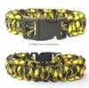 hot outdoor parachute cord bracelet braid survival bracelets parachute cord emergency selfrescue bracelet paracord camping bracelet men