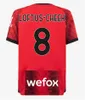23 24 24 Koszulki piłkarskie Ibrahimovic 2023 2024 Pulisic Giroud de Ketelaere Rafa Lea Luka Theo Football Kit Kit Kit Sets Mundur Enfants AC Milans
