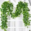 Decorative Flowers 2M Artificial Plants Rattan Creeper Green Ivy Leaf Hanging Vine DIY Garland Foliage Fake Wreath Leaves Home Garden