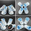 Hundkläder 4CS Set Pet Anti-Slip Shoes Sneakers Breattable Booties Puppy Winter Cat Boot For Small Dogs Chihuahua Teddy2633