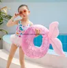 Tubi di gonfiaggio ad aria per bambini Swim Neck Float Ring Baby Swimming Circle Summer water sportster lounge giocattolo per bambini galleggianti galleggianti materassino gonfiabile