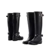 Bottes genou 2023 automne dames imperméable longue pluie mode haute caoutchouc chaussures noir plate-forme femmes 230721