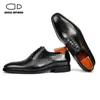 Oncle Saviano Oxford Brogue Dress Fashion Mariage formel Best Man Shoe Business Noir Chaussures en cuir authentique pour hommes