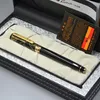 Luxury Picasso 902 Rollerball Pen Benzersiz Siyah Altın Engrave İş Ofis Malzemeleri Yüksek Kaliteli Yazma Seçenekleri Kutu P225Z ile Kalem