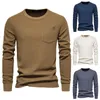 Camisetas informales para hombre, camiseta de manga larga con cuello redondo para otoño e invierno 2023, ropa de calle a la moda