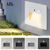 Lampada da parete PIR Rilevatore di movimento Sensore Led Scale Luce Infrarossi Corpo umano Induzione Incasso Gradini Scala Scala Decorazione camera da letto