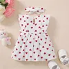 Abiti da ragazza Abiti estivi Abito da spiaggia per bambini Moda casual Carino Fiocco Fiore Principessa nata Abbigliamento Set Occasioni formali