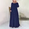 Roupas Étnicas Femininas Muçulmanas Dubai Abaya Turquia Vestido Hijab Turquia Outono Manga Comprida Botões Vestido de Verão Islã Vestuário Abayas Maxi Vestidos 230721