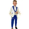 Costumes pour garçons, 3 pièces, ensembles de veste en Jacquard ivoire pour enfants, Costume de fête formel pour garçons, Costume de mariage pour enfants, Tuxedo241Q