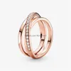 Three Stone Rings 2022 925 Sier Ring Princesss Sparkling Love Ms. Pandora Betrokken bij sieraden Mode Accessoires Drop Delivery Dhoqb