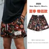 Designer Short Fashion Vêtements décontractés Shorts américains d'été Lâche Casual Genou Longueur Quarter Pantalons Hommes Trendy High Street Sports Mesh Basketball Pantalons