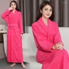 Women's Sleepwear Bride Robe Bridesmaid Nightgown Cotton Towel Thickening Lengthened Yukata Winter Warm El Couple Male Female Sexy Nightwear