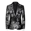 Men's Suits 2023 Men Luxury Wedding Suit Jacket Fashion Business Social Dance Party Jacquard Tuxedo Dress Homme Slim Fit Blazers