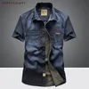 Men's Dress Shirts Denim Shirts Fashionable Male Social Shirt Summer Short Sleeve Men High Quality Button Up BlouseTop Men's Clothing Tee Shirt 230721