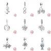 New 925 Silver Airplane Bike Coconut Tree 30 40th Anniversary Dangle Charm Beads Fit Original Pandora Bracelet Women DIY Jewelry261m