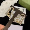 Brincos de grife Marca Carta Stud Mulheres Cristal Brinco de Pérola Festa de Casamento Luxo Jóias Acessórios Presente