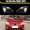 För Kia Rio 2005 ~ 2012 bilfront strålkastare lampa täcker glaslampa skal strålkastare lins täcker transparent lampskärm bilfodral