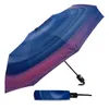 Guarda-chuva Círculo Ondulado Gradiente À Prova de Vento Guarda-chuva Dobrável para Viagem Masculino Feminino Oito Ossos Guarda-sol Impresso Automático