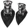 Triangelis Silkkylning Skull Ghost Head Magic Scarves Mask Tactical Airsoft Paintball Scarf Outdoor Cykling Vandring Summer Anti UV Bandana Neck Warmer Face Shield