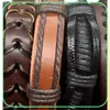 100pcs mens Womens Vintage Genuine Leather Surfer Surfer Cuff Cuff Bargeled Moled Mift Bracelet Mixed Style Jewelry Wholes8306668