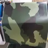 Army Green Jumbo Camouflage Vinyl Car Wrap Film Adesivo adesivo fai da te Car Wrapping Foglio con bolle d'aria 258D