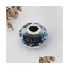 Charms Trendy 925 Sterling Sier Blue Murano Glass Ocean Mermaid Wine Pärlor för smycken Making Pendant Perfekt original Charm Pandora Dholv