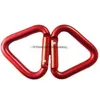 جديدة ألومنيوم سبيكة carabiner buckle السنانير في الهواء الطلق المشي لمسافات طويلة التخييم شنق السنانير مفاتيح مفاتيح التسلق أداة السنانير