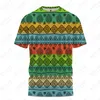 T-shirts pour hommes T-shirt d'été Style ethnique 3d Print Casual Loose Short Sleeve Top Fashion Round Neck