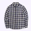 Camicie casual da uomo Shirtquality Plaid Fresh Shirt 2023 Uomo Autunno manica lunga Chemise Homme Cotton Maschio Check Button